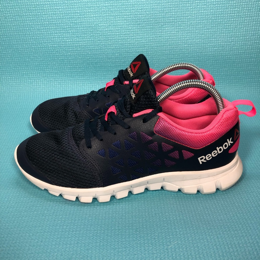 Reebok Sublite XT Cushion Comfort 2.0 AR2943 Blue/Pink Cross Training Shoes 8.5